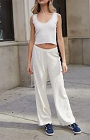 John Galt White Flare Pants