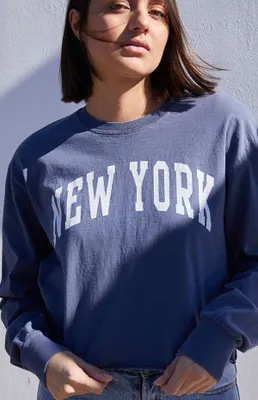 Navy New York Long Sleeve T-Shirt