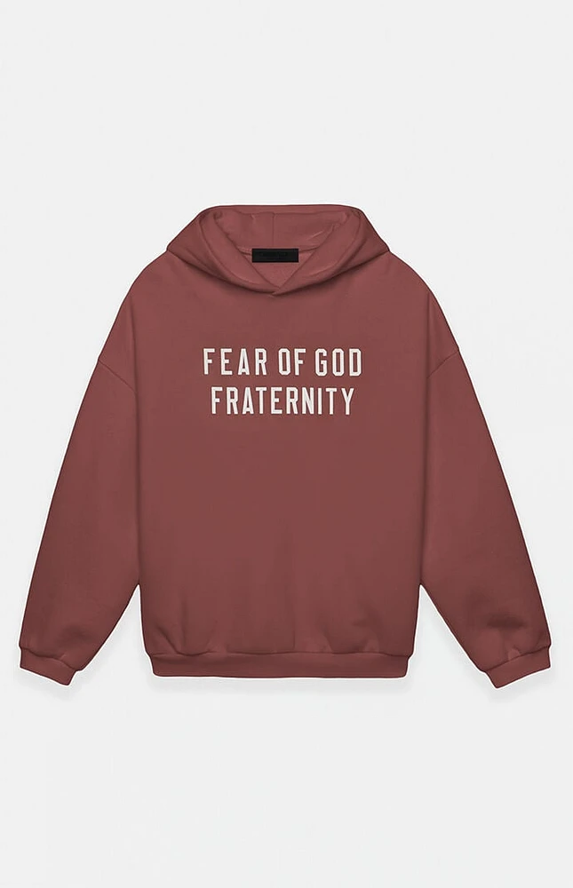 Fear of God Essentials Crimson Heavy Fleece Hoodie