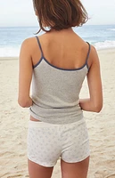 John Galt Gray Skylar Teddy Tank Top