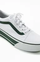 Vans White & Green Old Skool Stackform Sneakers