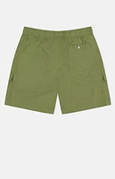 WeSC America Inc Olive Linen Utility Cargo Shorts