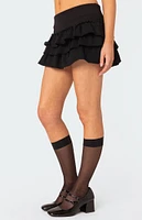 Martina Ruffle Terry Mini Skirt