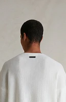 Fear of God Essentials Cloud White Waffle Knit Short Sleeve T-Shirt