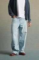 RARE DNM EDIT Light Indigo Embossed Track Extreme Baggy Jeans