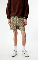PacSun Tan Floral Tapestry Shorts