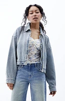 PacSun Cropped Denim Gas Jacket