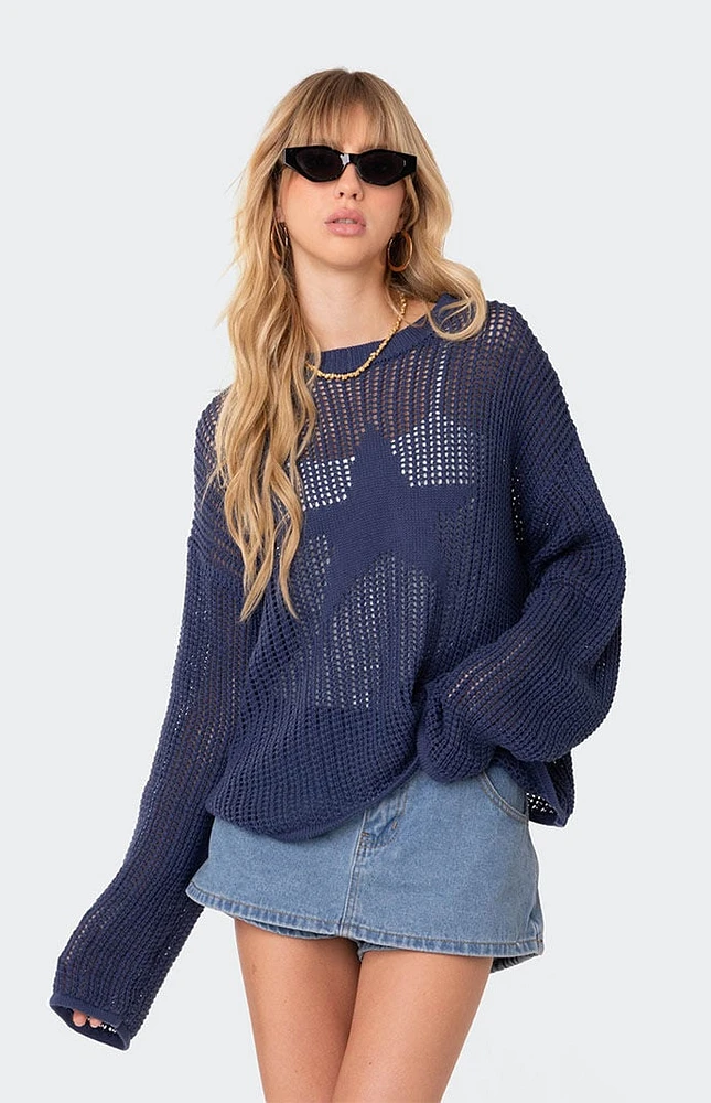 Edikted Seeing Stars Oversized Sweater