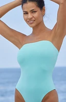 TOAST Blue Signature Tube One Piece Swimsuit