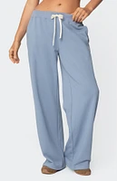 Edikted French Terry Straight Leg Sweatpants