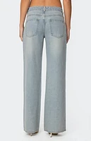Edikted Everly Studded Low Rise Jeans