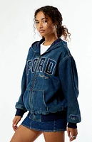 FORD Mustang Denim Workwear Hooded Jacket