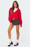 Edikted Sabrina Chunky Knit Cropped Cardigan