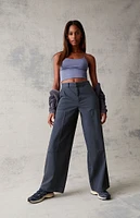 PacSun Navy Wide Leg Trousers