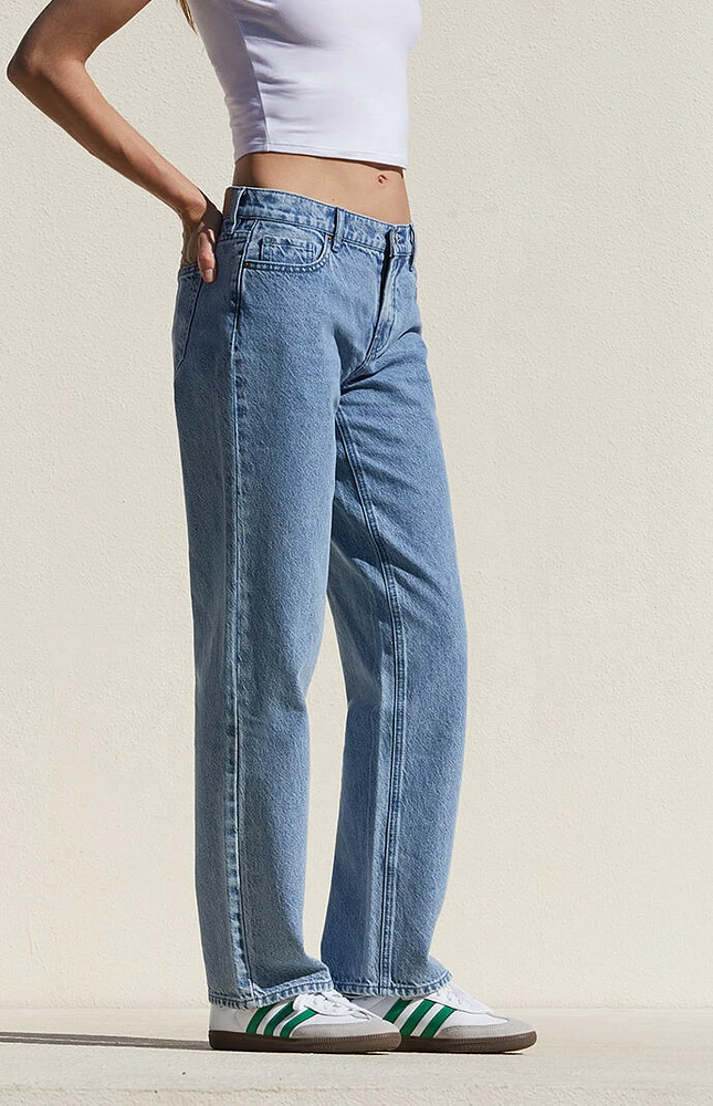 PacSun Medium Indigo Low Rise Straight Leg Jeans