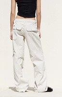 PacSun Beige Low Rise Baggy Cargo Pants