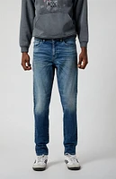 PacSun Stretch Medium Indigo Stacked Skinny Jeans