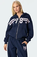 Edikted 78 Bow Zip Up Hoodie