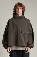 Fear of God Essentials Brown Military Nylon Hooded Anorak Jacket