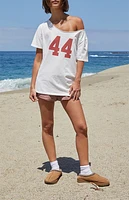 John Galt White 44 Off-The-Shoulder T-Shirt