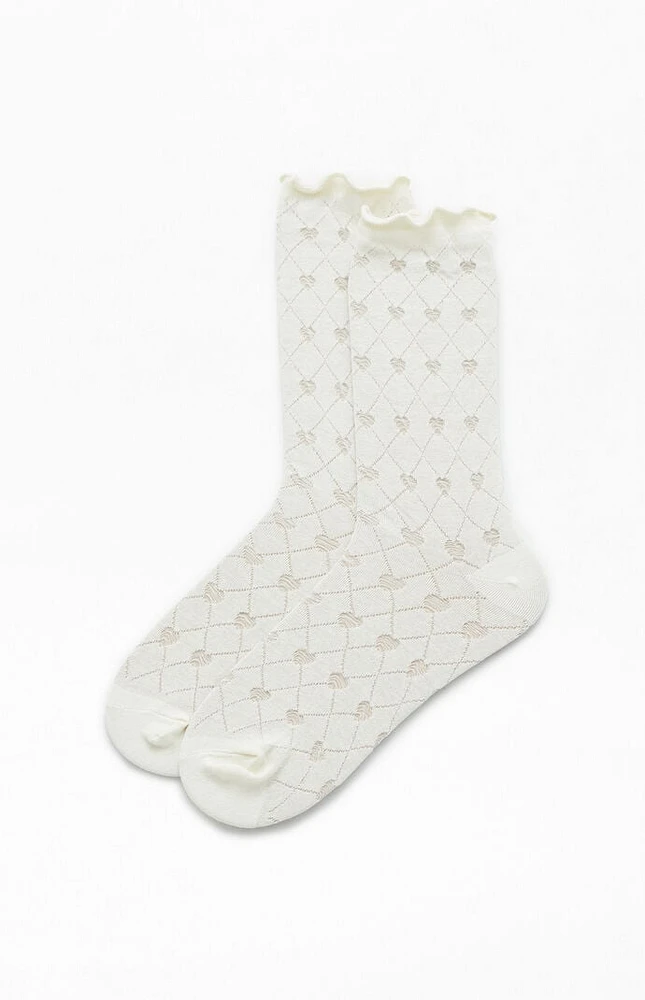 Heart Pointelle Socks