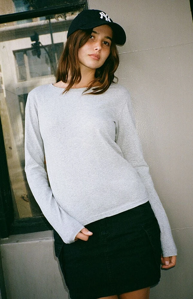 John Galt Silver Leah Long Sleeve Top