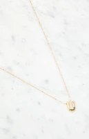 LA Hearts U Initial 14K Gold Plated Necklace