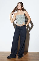 Pacsun Tree Camo Denim Corset
