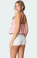 Edikted Bow & Frill Babydoll Top