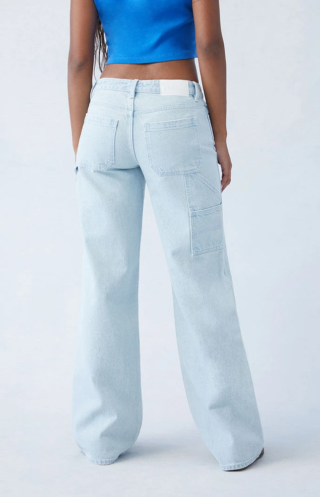 PacSun Eco Light Indigo Carpenter Low Rise Baggy Jeans