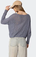 Edikted Bri Oversized Boat Neck Sweater