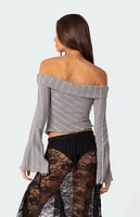 Edikted Alona Asymmetric Fold Over Knit Top