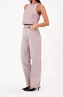 ABRAND Dirty Pink Carrie High Waisted Baggy Jeans