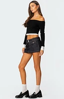 Edikted Rae Denim Mini Skort