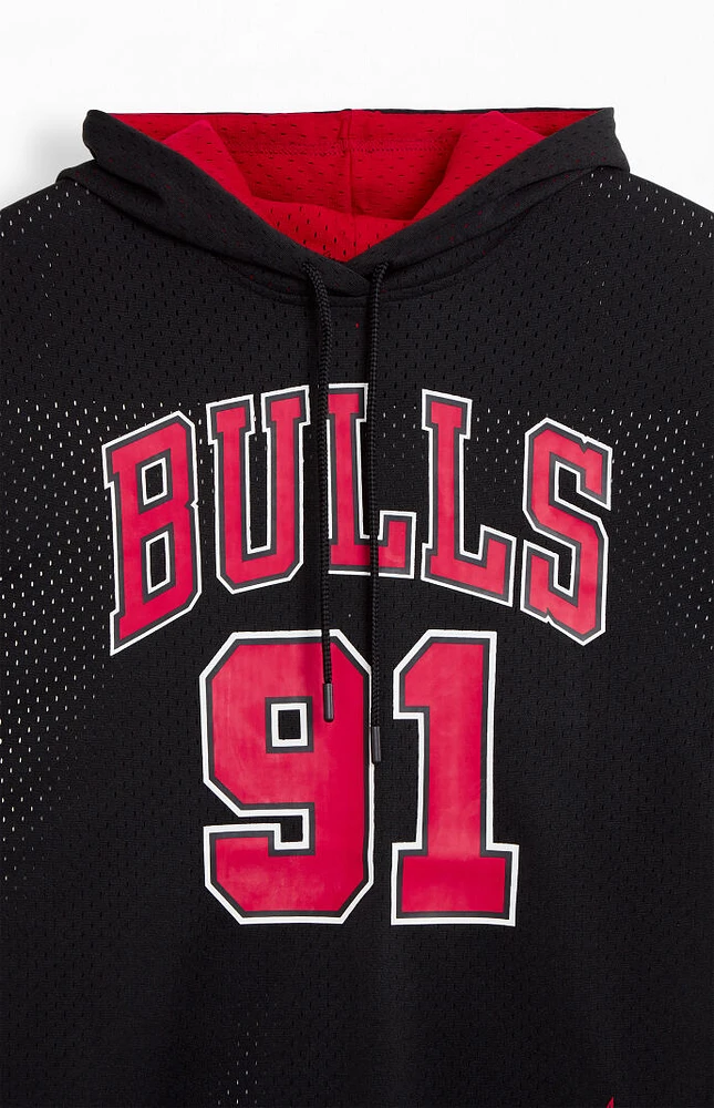 Mitchell & Ness Dennis Rodman Chicago Bulls Mesh Short Sleeve Hoodie