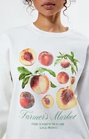 Golden Hour Peach Farmers Market Crew Neck Sweatshirt