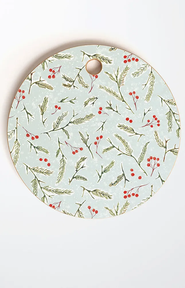 Mistletoe Round Cutting Board