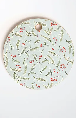 Mistletoe Round Cutting Board