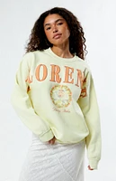 Golden Hour Florence Angel Wreath Crew Neck Sweatshirt