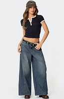 Edikted Hilla Side Split Baggy Jeans