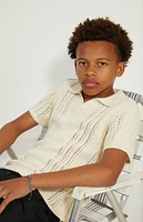 PacSun Kids Open Knit Polo Shirt