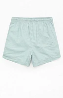 Pacsun Bailey Green Pinstripe 4.5" Swim Trunks