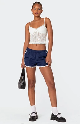 Edikted Kallie Lacey Track Shorts