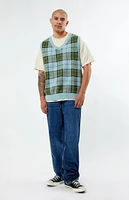 Vans Almondwood Plaid Sweater Vest