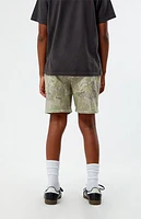 Pacsun Kids Camo Embroidered Sweat Shorts