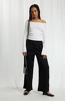 Beverly & Beck Off-The-Shoulder Flare Sweater