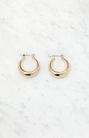 John Galt Gold Thick Hoop Earrings