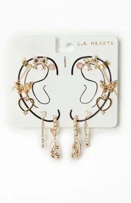 7 Pack Butterfly Earrings
