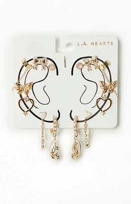 7 Pack Butterfly Earrings