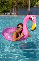 PoolCandy Inflatable 36" Glitter Flamingo Pool Tube